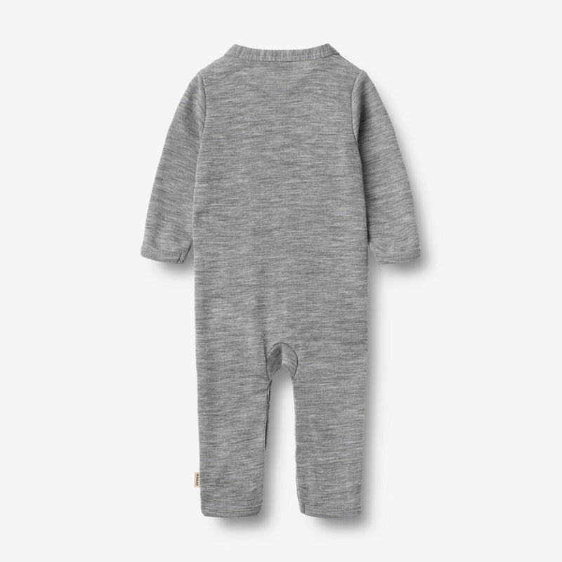 Wheat Wool Uld Heldragt Dusty Jumpsuit 0224 melange grey