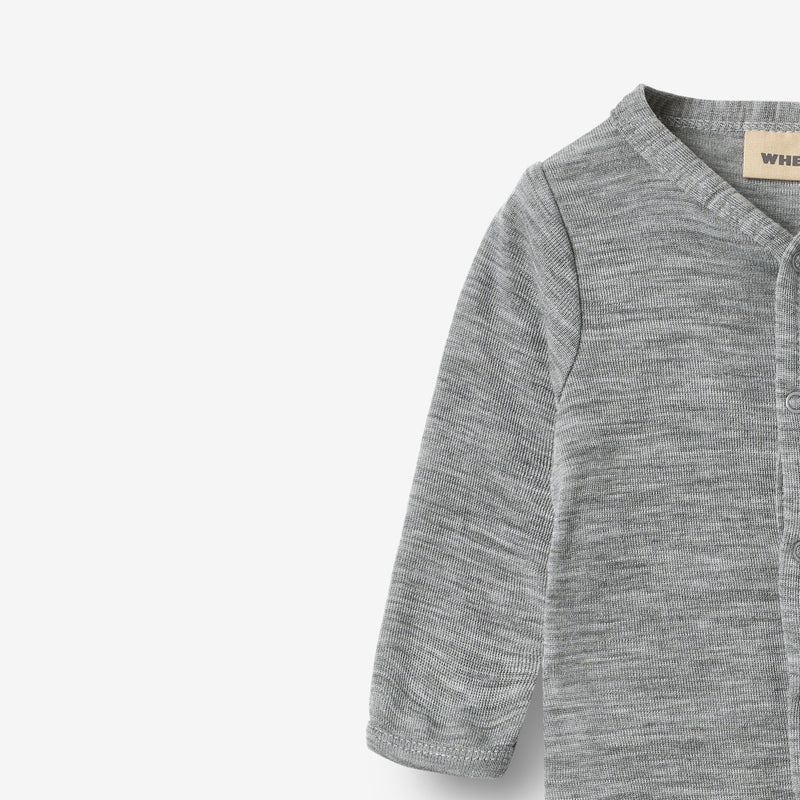 Wheat Wool Uld Heldragt Dusty Jumpsuit 0224 melange grey