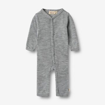 Wheat Wool Uld Heldragt Dusty Jumpsuit 0224 melange grey