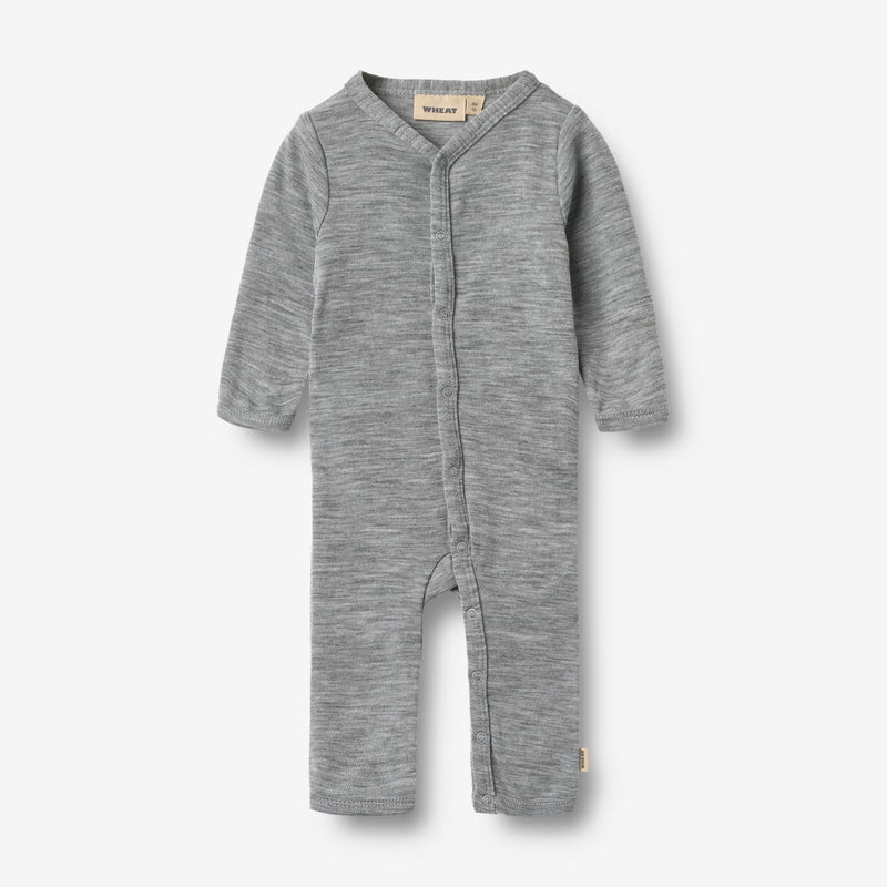 Wheat Wool Uld Heldragt Dusty Jumpsuit 0224 melange grey