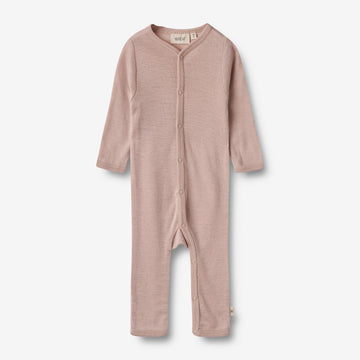 Wheat Wool Uld Heldragt Dusty Jumpsuit 1135 dry rose
