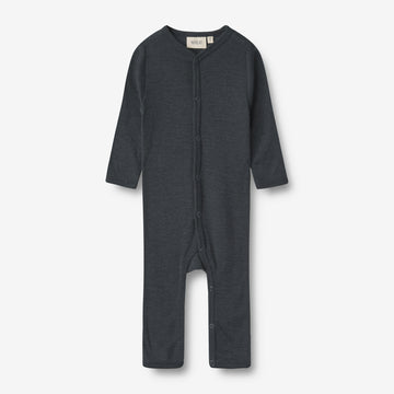 Wheat Wool Uld Heldragt Dusty Jumpsuit 1432 navy