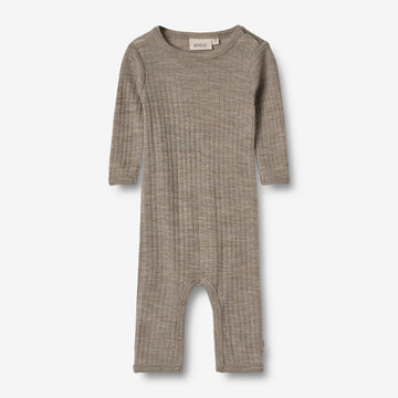 Wheat SMU Uld Heldragt Frankie Jumpsuit 3204 khaki melange