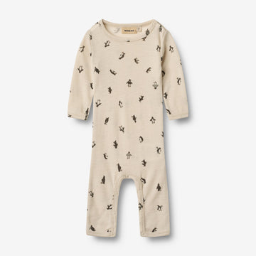 Wheat Wool Uld Heldragt Haven Jumpsuit 9564 penguins