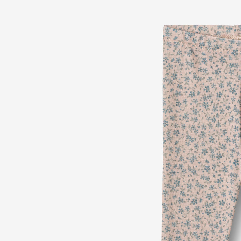 Wheat Wool Uld Leggings Agi Legging 1481 blue flowers