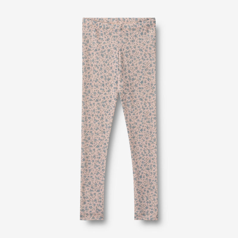 Wheat Wool Uld Leggings Agi Legging 1481 blue flowers