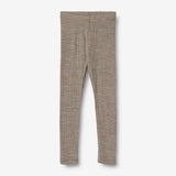 Wheat Wool Uld Leggings Agi Legging 3204 khaki melange
