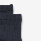 Wheat Main Uld Ribsokker Vilde Socks/Tights 1432 navy