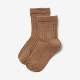 Wheat Main Uld Ribsokker Vilde Socks/Tights 5073 caramel