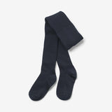 Wheat Main Uld Rib Strømpebukser Robin Socks/Tights 1432 navy