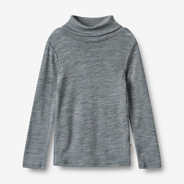 Wheat Wool Uld Rullekrave Aksel Jersey Tops and T-Shirts 0224 melange grey