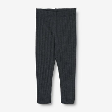 Wheat SMU Uld/Silke Leggings Agi | Baby Legging 1432 navy