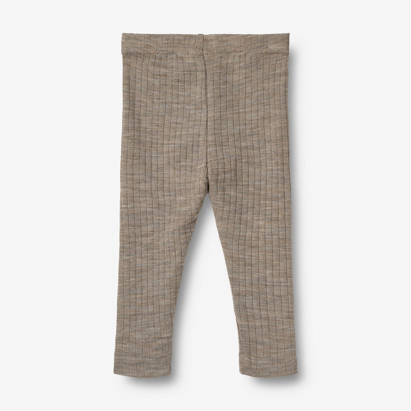 Wheat Wool Uld/Silke Leggings Agi | Baby Legging 3204 khaki melange