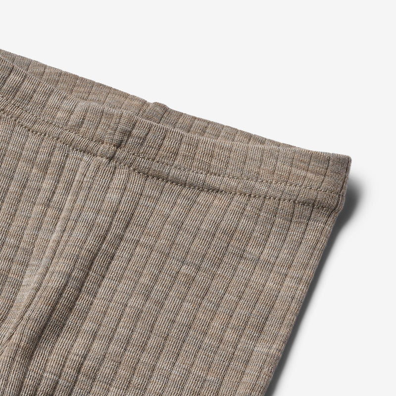 Wheat Wool Uld/Silke Leggings Agi | Baby Legging 3204 khaki melange