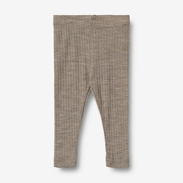 Wheat Wool Uld/Silke Leggings Agi | Baby Legging 3204 khaki melange