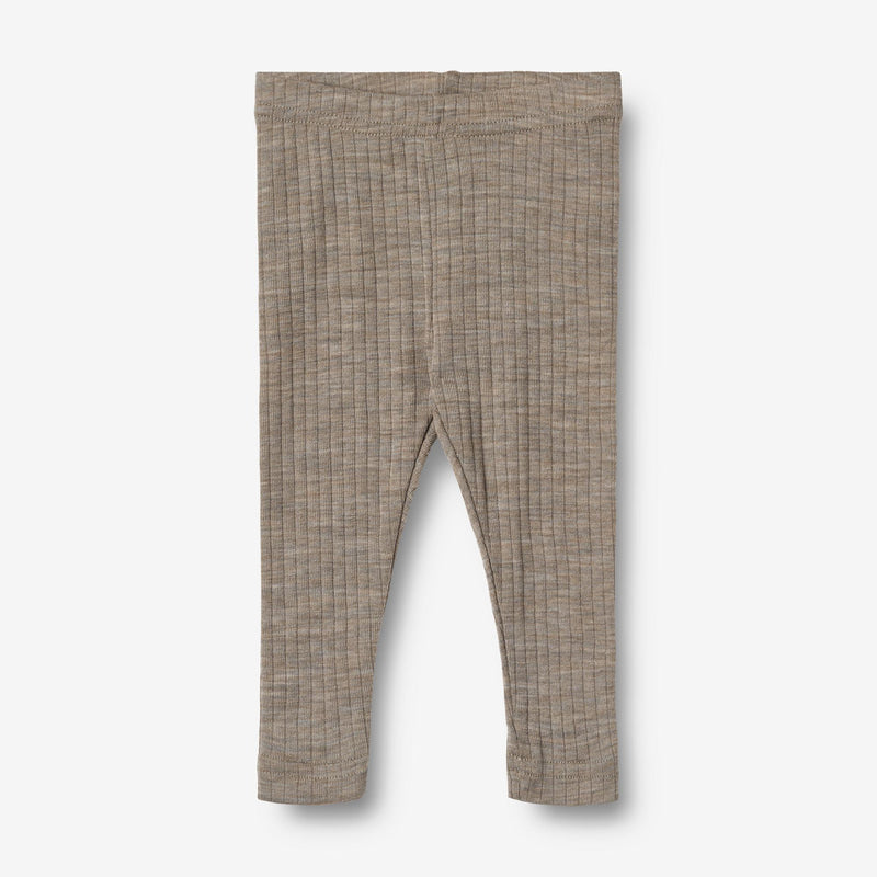 Wheat Wool Uld/Silke Leggings Agi | Baby Legging 3204 khaki melange