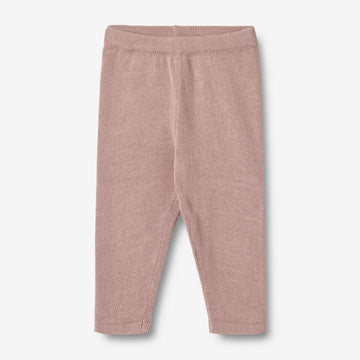Wheat Main Uld Strikbukser Neel | Baby Trousers 1135 dry rose