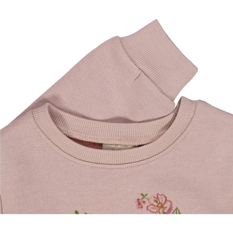 Wheat Main Uld Sweatshirt Broderet Pindsvin Sweatshirts 2487 rose powder