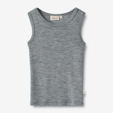 Wheat Wool Uld Undertrøje Iggy T-Shirt 0224 melange grey