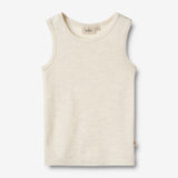 Wheat SMU Uld Undertrøje Iggy T-Shirt 1141 eggshell melange