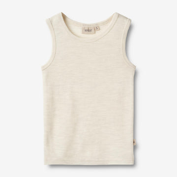 Wheat SMU Uld Undertrøje Iggy T-Shirt 1141 eggshell melange