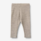 Wheat Main Uld/silke Leggings Agi Legging 3204 khaki melange