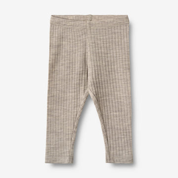 Wheat Main Uld/silke Leggings Agi Legging 3204 khaki melange