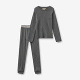 Wheat Outerwear Uldsæt Baselayer 9619 dark charcoal