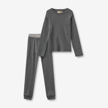 Wheat Outerwear Uldsæt Baselayer 9619 dark charcoal