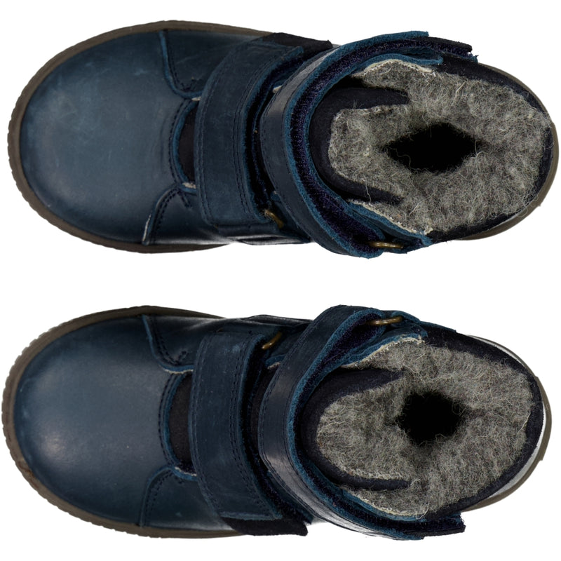 Wheat Footwear Van Velcro Tex Støvle Winter Footwear 1432 navy