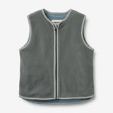 Wheat Outerwear Fleecevest Nonno Vest 1043 blue