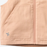 Wheat Outerwear Vest Herne Vest 1198 rose stripe