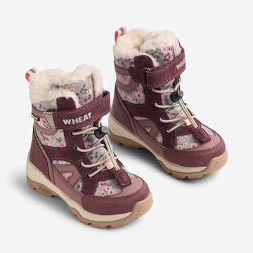 Wheat Footwear Vinterstøvle Dixie Tex Winter Footwear 9680 grey moon flowers