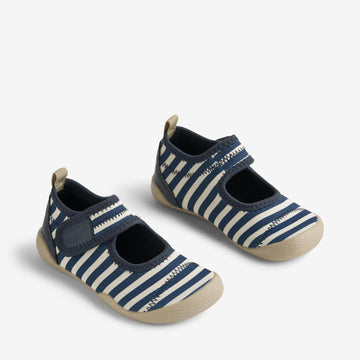 Wheat Footwear Badesko Wavey Swimwear 1325 indigo stripe