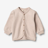 Wheat Wool  Filtet Uld Cardigan | Baby Sweatshirts 1356 pale lilac