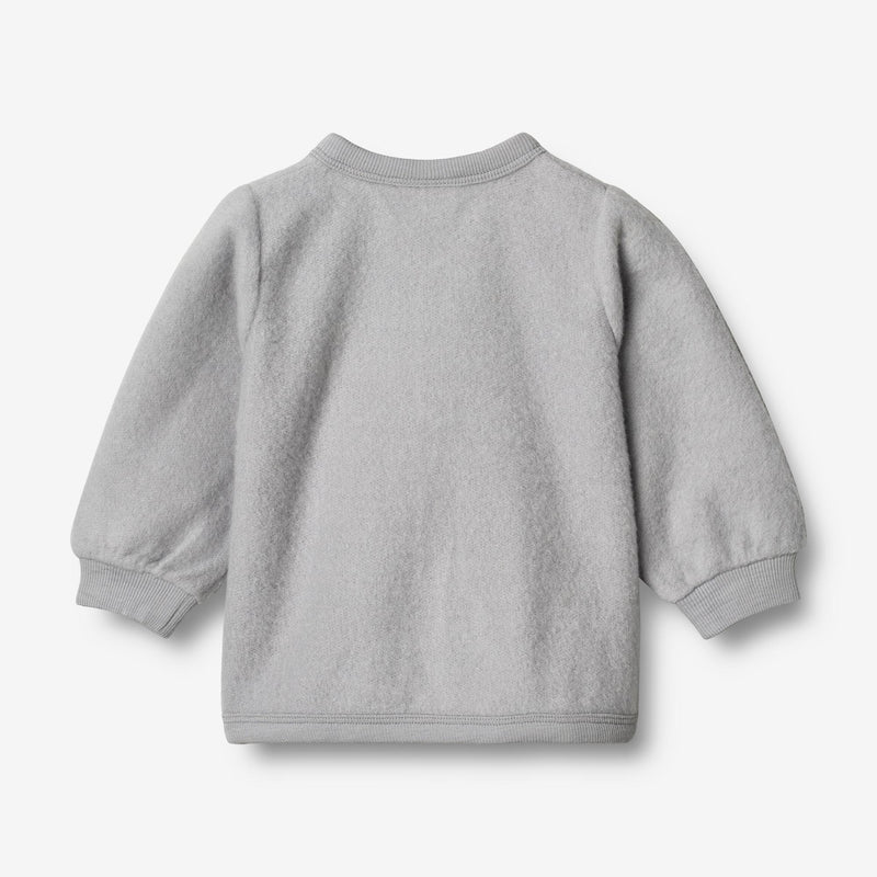 Wheat Wool Filtet Uld Cardigan | Baby Sweatshirts 1524 winter sky