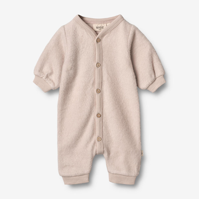 Wheat Wool  Uld Fleece Heldragt | Baby Jumpsuits 1356 pale lilac