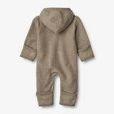 Wheat Wool Uld Fleece Heldragt Ata | Baby Jumpsuits 0099 grey stone