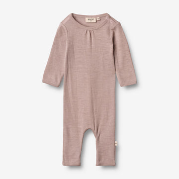 Wheat Wool  Uld Heldragt | Baby Jumpsuits 2086 dark powder 