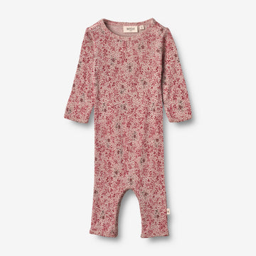 Wheat Wool  Uld Heldragt | Baby Jumpsuits 2392 cherry flowers