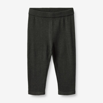 Wheat Main  Uld Strikbukser Neel | Baby Trousers 0025 black coal