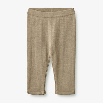 Wheat Main  Uld Strikbukser Neel | Baby Trousers 3239 beige stone
