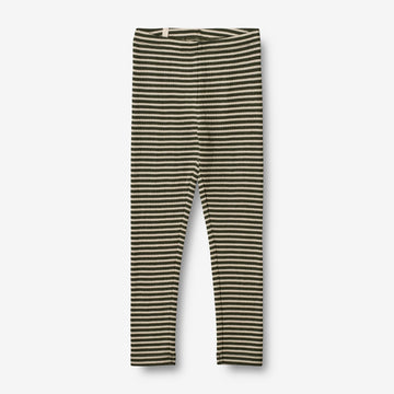 Wheat Wool  Uld Leggings Leggings 4142 green stripe