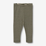 Wheat Wool Uld Leggings | Baby Leggings 4142 green stripe