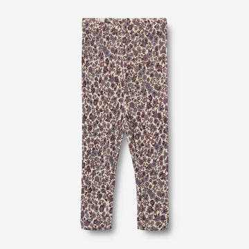 Wheat Wool  Uld Leggings | Baby Leggings 1493 purple flowers