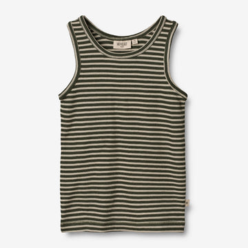 Wheat Wool  Uld Undertrøje Iggy Underwear/Bodies 4142 green stripe