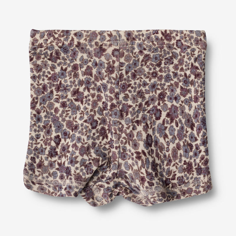 Wheat Wool Uld Boxershorts Underwear/Bodies 1493 purple flowers