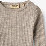 Wheat Main Wool silk body L/S Lucca Body 3204 khaki melange