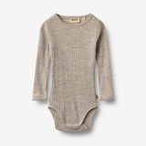 Wheat Main Wool silk body L/S Lucca Body 3204 khaki melange