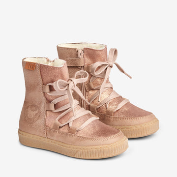 Wheat Footwear Woolie Glimmer Tex Snøre Støvle Winter Footwear 2031 rose dawn